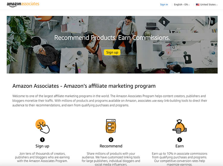 amazon affiliate program