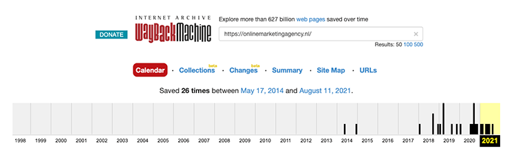 saved information wayback machine