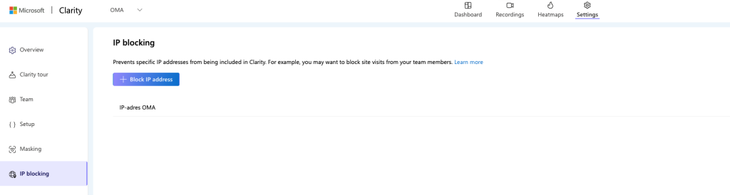 Clarity IP blocking