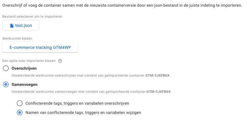 container-instellen-google-tag-manager