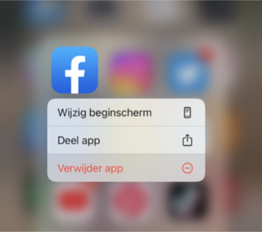 facebook app delete confirm