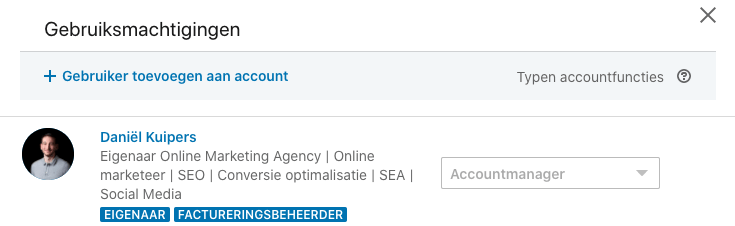 add user to linkedin account