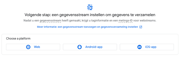 Create data stream GA4