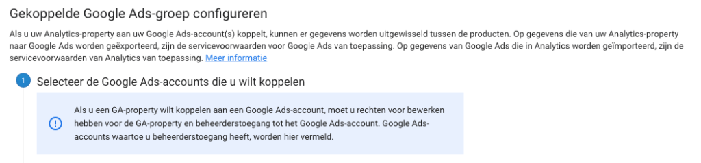 Google Ads not linked GA