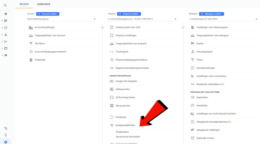 Google Analytics Audience Definitions