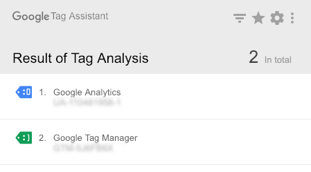 Google Tag Assistant extension