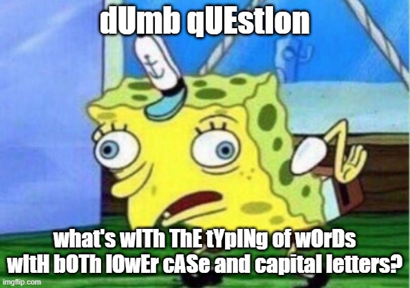 capital letters spongebob meme