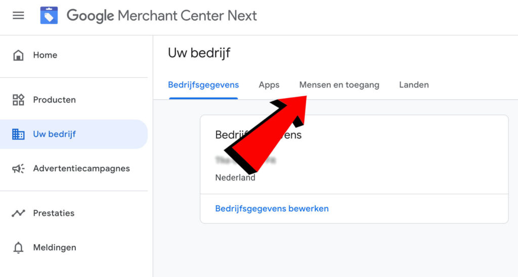 Adding someone Google Merchant Center Next