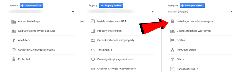 setting for data display shopify