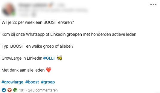 LinkedIn boost group pod