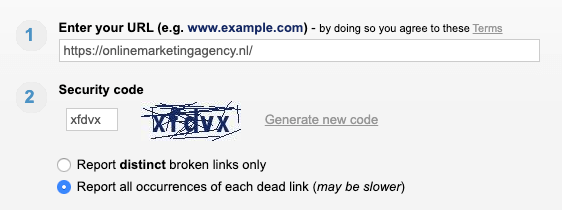 Online Broken Link Checker