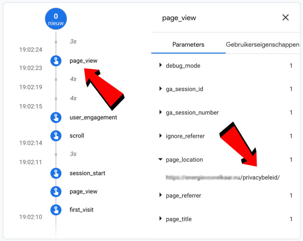 Page_view secondsstream debugview