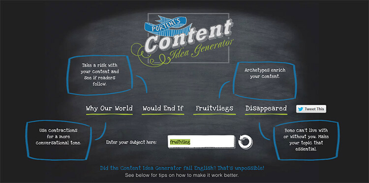 Portent's Content Idea Generator