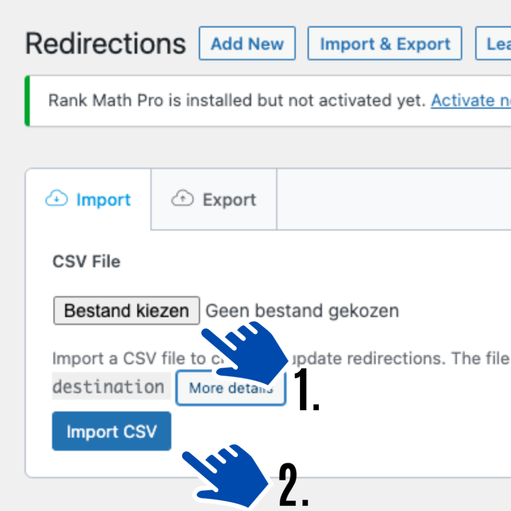 Redirects Rank Math - 5