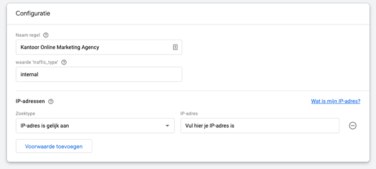 Create rule for internal traffic