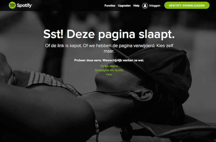 Spotify 404 page