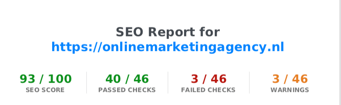 SEO site checkup tool