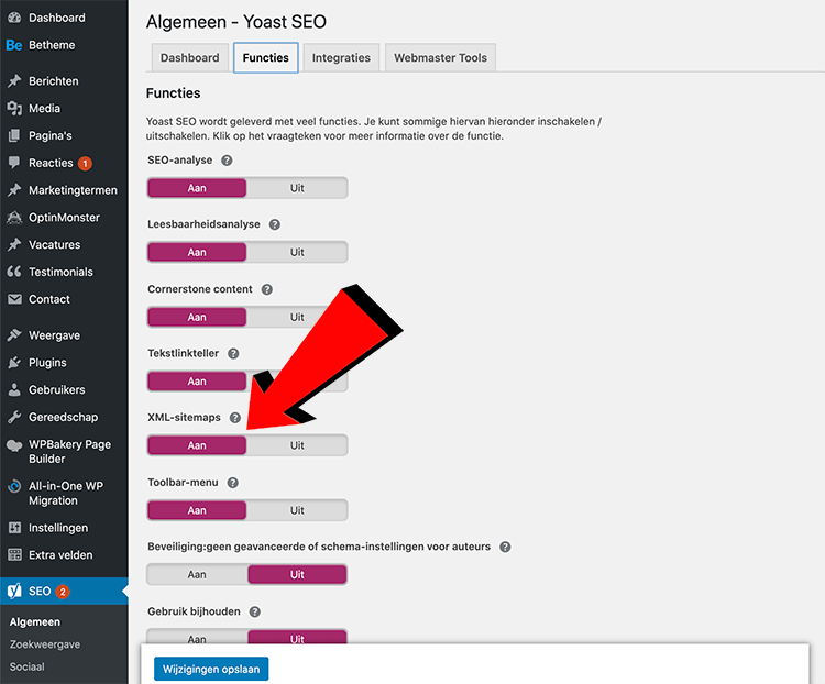 sitemap creation yoast