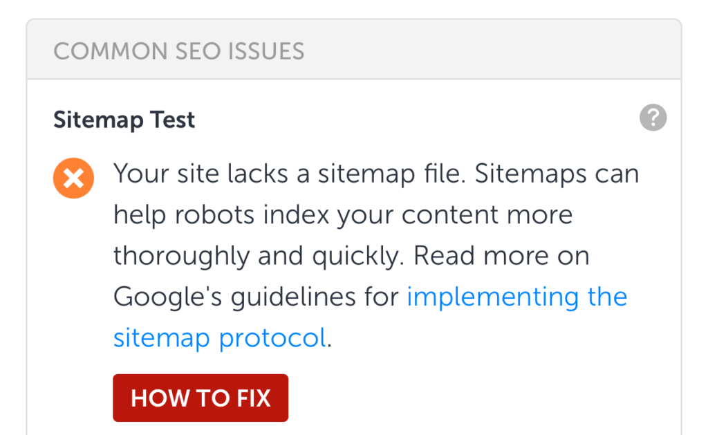 Sitemap testing