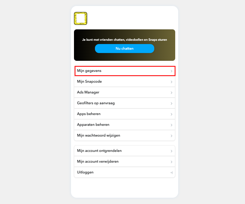 Download Snapchat data