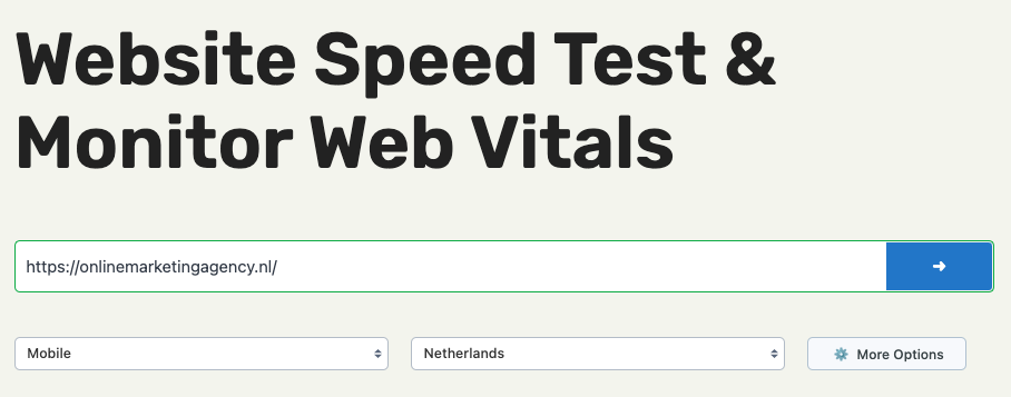 SpeedVitals Website Speed Test - OMA