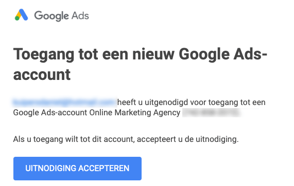 access to a new google ads account