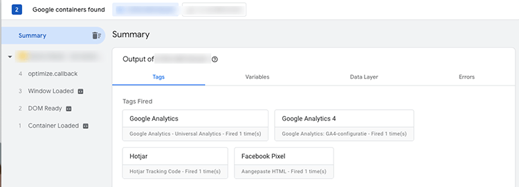 Sample mode tag manager