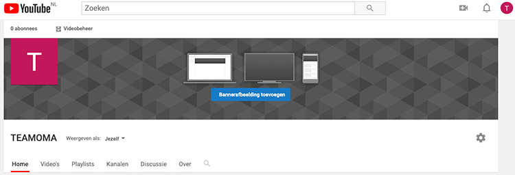 youtube account banner and channel icon